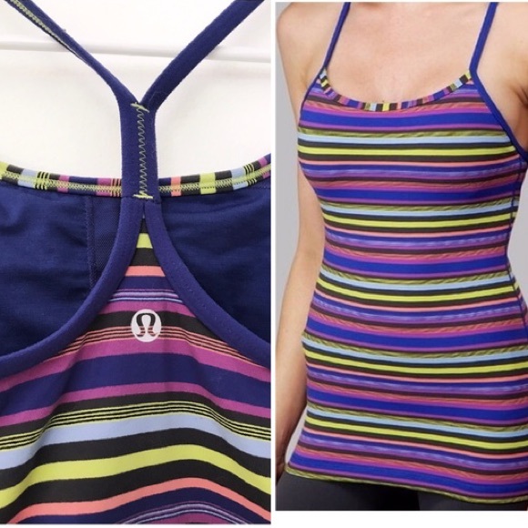 lululemon athletica Tops - Lululemon Colors Poncho Stripe Power Y Tank 2